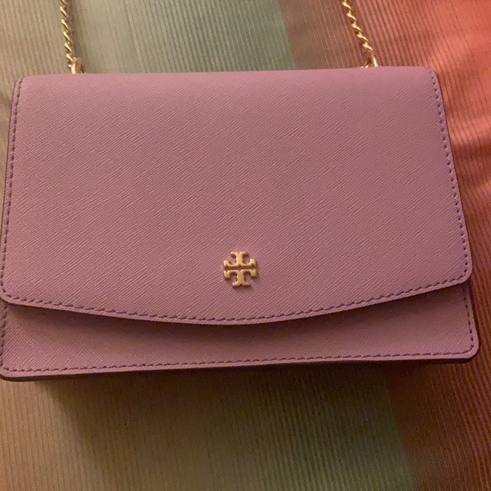 Tory Burch Emerson Mini Dusty Violet Shoulder Bag